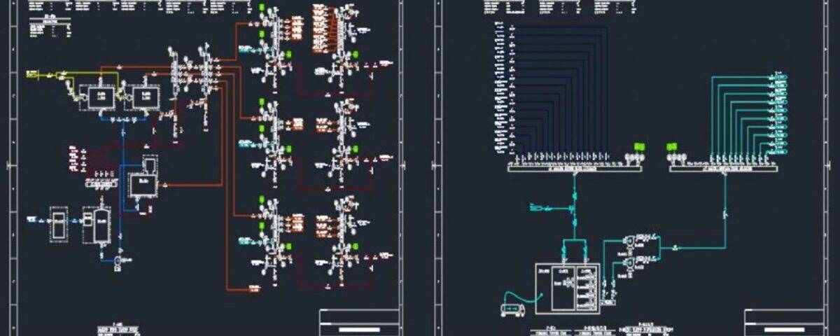 طراحی 2 بعدی P&ID و PFD در نرم افزار Auto-CAD به صورت کاملا تخصصی