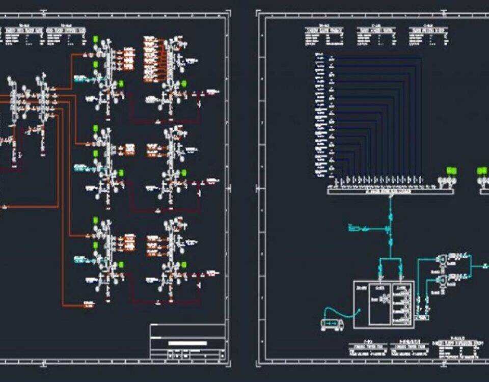 طراحی 2 بعدی P&ID و PFD در نرم افزار Auto-CAD به صورت کاملا تخصصی