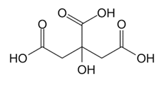 Molecular structure of citric acid