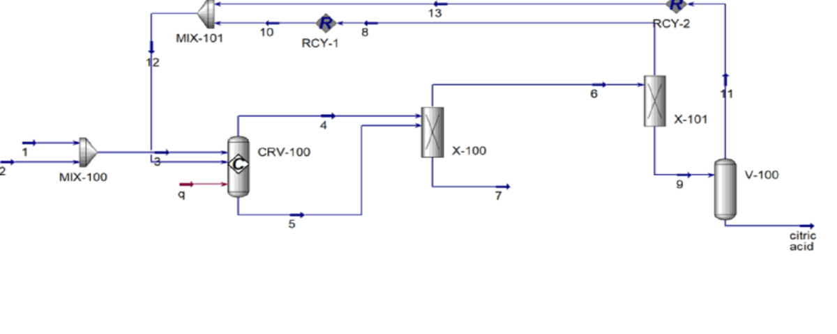 طراحی فرآیند اسید سیتریک توسط اسپن هایسیس