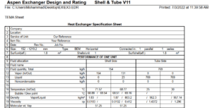 Information About the Design of Exchanger