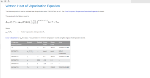 Watson's heat of vaporization equation