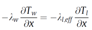 Wall-fluid boundary conditions according to the dimensions and dimensions of the porous layer