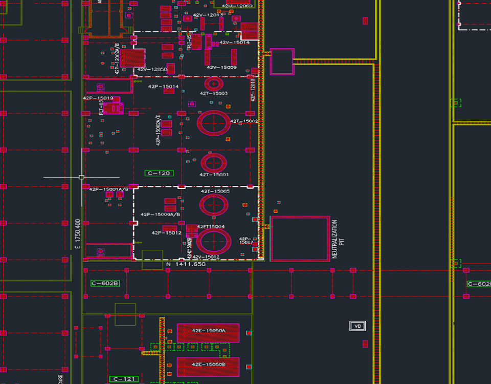 مهندسی تفصیلی، خرید و راه‌اندازی برج فرآیندی 42T-15005B و تجهیزات جانبی