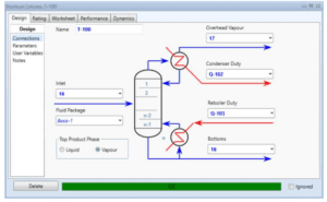  Connections Distillation Column (T-100) 