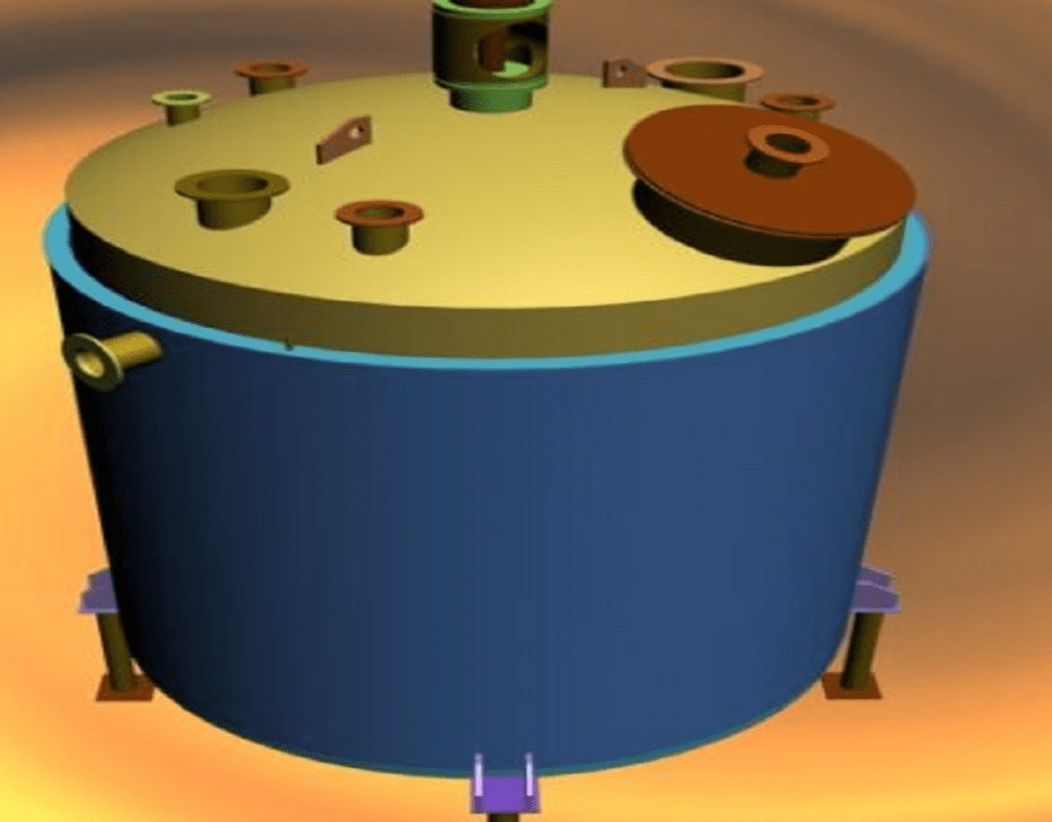 Design of Nitrate Salts Reactor in AutoCAD